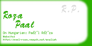 roza paal business card
